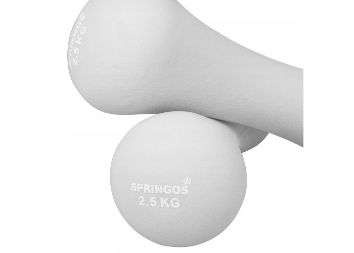 Гантелі вінілові Springos 2 x 2.5 кг FA1041