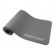 Килимок (мат) спортивний SportVida NBR 180 x 60 x 1.5 см для йоги та фітнесу SV-HK0249 Grey