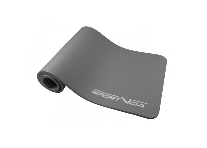 Килимок (мат) спортивний SportVida NBR 180 x 60 x 1.5 см для йоги та фітнесу SV-HK0249 Grey