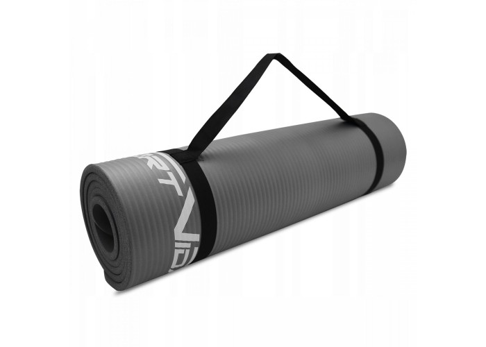 Килимок (мат) спортивний SportVida NBR 180 x 60 x 1.5 см для йоги та фітнесу SV-HK0249 Grey