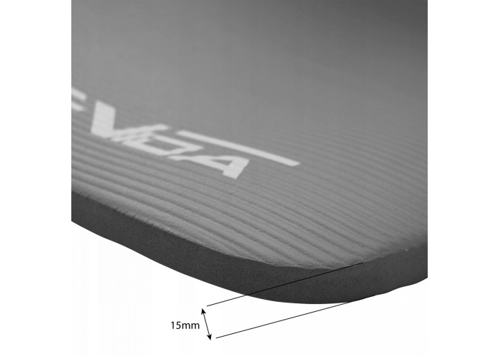 Килимок (мат) спортивний SportVida NBR 180 x 60 x 1.5 см для йоги та фітнесу SV-HK0249 Grey