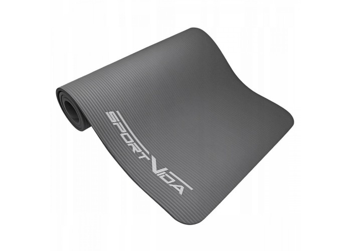 Килимок (мат) спортивний SportVida NBR 180 x 60 x 1.5 см для йоги та фітнесу SV-HK0249 Grey