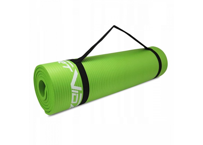 Килимок (мат) спортивний SportVida NBR 180 x 60 x 1.5 см для йоги та фітнесу SV-HK0250 Green