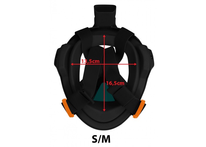 Маска для снорклінгу (плавання) SportVida SV-DN0020 Size S/M Black/Navy Blue