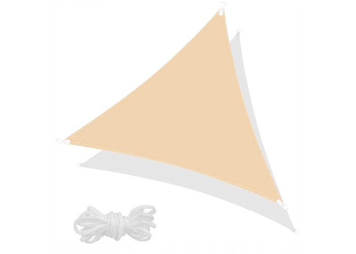 Тент-парус тіньовий для дому, саду та туризму Springos 3 x 3 x 3 м SN1018 Beige