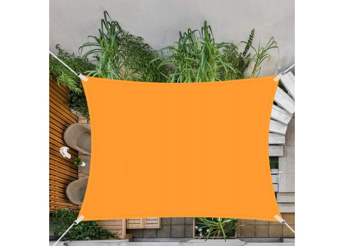 Тент-парус тіньовий для дому, саду та туризму Springos 4 x 3 м SN1035 Orange