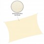 Тент-парус тіньовий для дому, саду та туризму Springos 4 x 3 м SN1032 Light Yellow