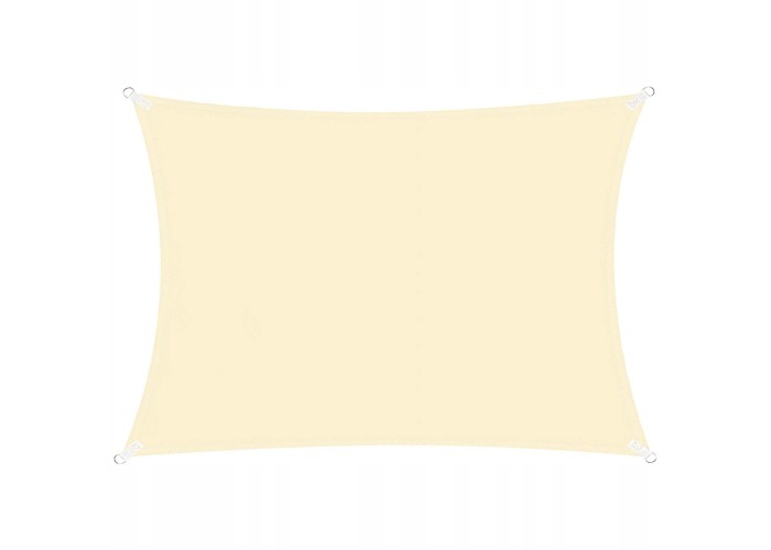 Тент-парус тіньовий для дому, саду та туризму Springos 4 x 3 м SN1032 Light Yellow