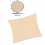 Тент-парус тіньовий для дому, саду та туризму Springos 3 x 3 м SN1030 Beige