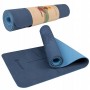 Коврик (мат) для йоги та фітнесу Springos TPE 6 мм YG0012 Blue/Sky Blue