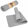 Коврик (мат) для йоги та фітнесу Springos TPE 6 мм YG0017 Grey