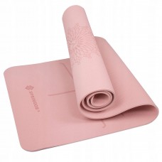 Коврик (мат) для йоги та фітнесу Springos TPE 6 мм YG0018 Pink