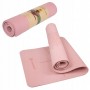 Коврик (мат) для йоги та фітнесу Springos TPE 6 мм YG0018 Pink