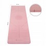 Коврик (мат) для йоги та фітнесу Springos TPE 6 мм YG0018 Pink