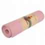 Коврик (мат) для йоги та фітнесу Springos TPE 6 мм YG0018 Pink