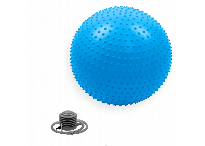 М'яч для фітнесу (фітбол) масажний SportVida 55 см Anti-Burst SV-HK0290 Blue