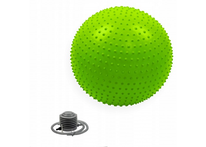 М'яч для фітнесу (фітбол) масажний SportVida 55 см Anti-Burst SV-HK0291 Green