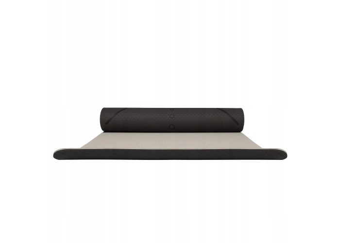 Коврик (мат) для йоги та фітнесу Springos TPE 6 мм YG0013 Black/Grey