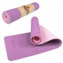 Коврик (мат) для йоги та фітнесу Springos TPE 6 мм YG0015 Purple/Pink