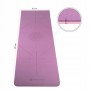 Коврик (мат) для йоги та фітнесу Springos TPE 6 мм YG0015 Purple/Pink