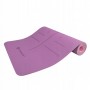 Коврик (мат) для йоги та фітнесу Springos TPE 6 мм YG0015 Purple/Pink