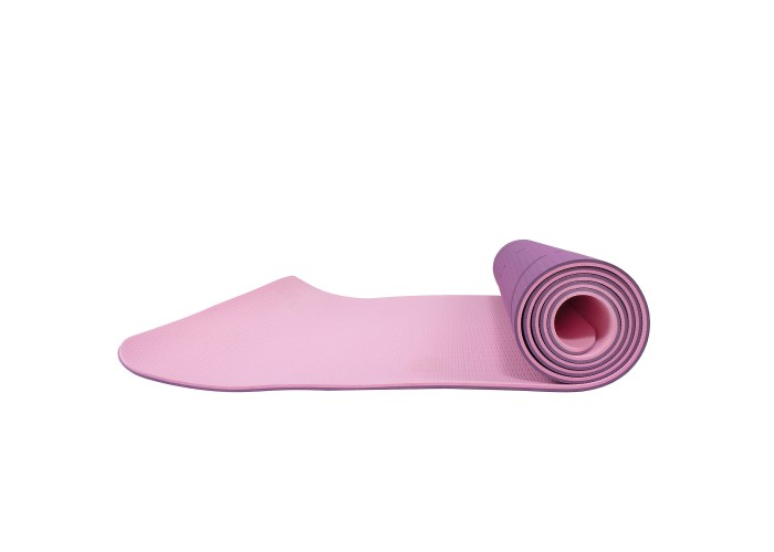 Коврик (мат) для йоги та фітнесу Springos TPE 6 мм YG0015 Purple/Pink