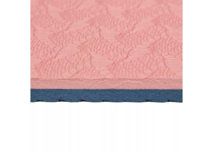 Коврик (мат) для йоги та фітнесу Springos TPE 6 мм YG0014 Pink/Blue