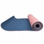 Коврик (мат) для йоги та фітнесу Springos TPE 6 мм YG0014 Pink/Blue