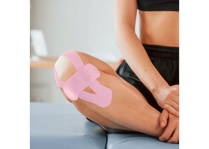 Стрічка кінезіологічна (кінезіо тейп) 4FIZJO 5 см x 5 м 4FJ0625 Light Pink