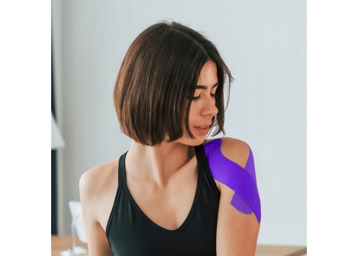 Стрічка кінезіологічна (кінезіо тейп) 4FIZJO 5 см x 5 м 4FJ0626 Violet