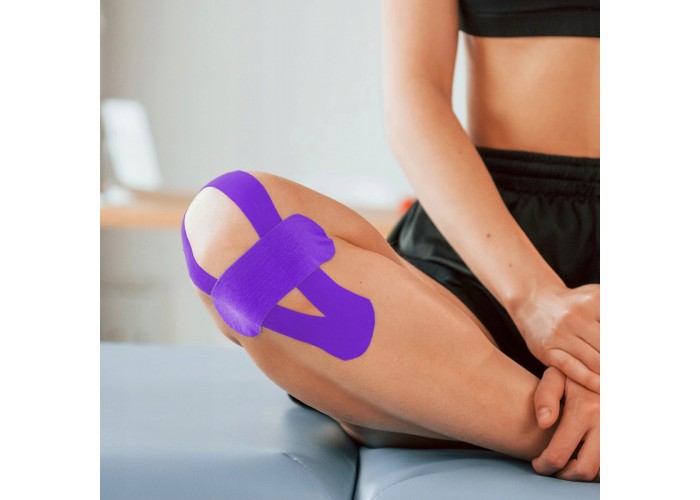 Стрічка кінезіологічна (кінезіо тейп) 4FIZJO 5 см x 5 м 4FJ0626 Violet