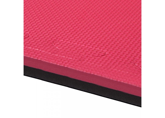 Мат-пазл (ласточкин хвіст) Springos Mat Puzzle EVA 100 x 100 x 2 cм FM0007 Black/Red
