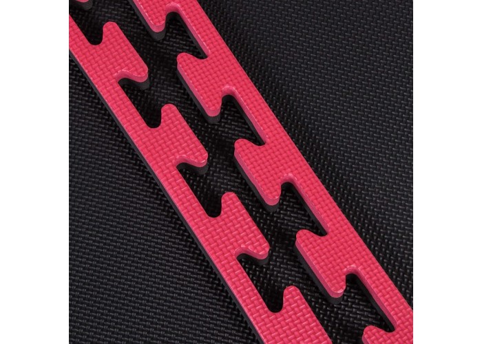 Мат-пазл (ласточкин хвіст) Springos Mat Puzzle EVA 100 x 100 x 2 cм FM0007 Black/Red