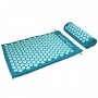 Килимок акупунктурний з валиком SportVida Аплікатор Кузнєцова 66 x 40 см SV-HK0283 Turquoise/Turquoise