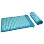 Килимок акупунктурний з валиком SportVida Аплікатор Кузнєцова 66 x 40 см SV-HK0283 Turquoise/Turquoise