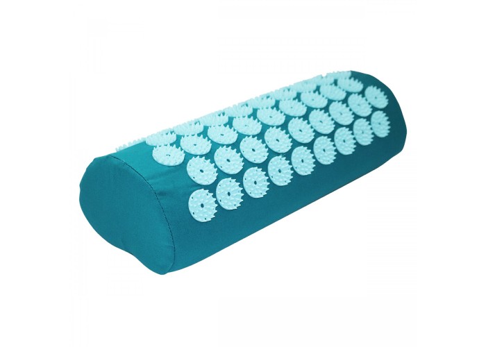 Килимок акупунктурний з валиком SportVida Аплікатор Кузнєцова 66 x 40 см SV-HK0283 Turquoise/Turquoise