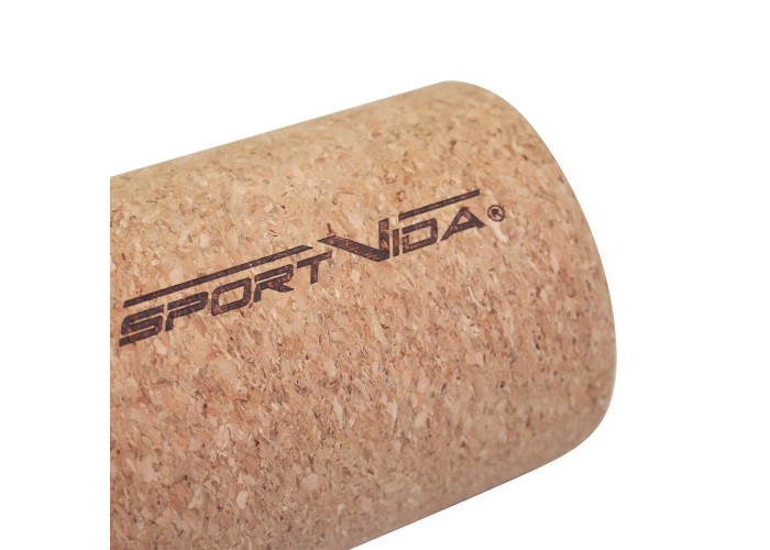 Масажний ролик (валик, роллер) з пробкового дерева SportVida 33 x 10 см SV-HK0315