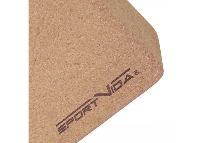 Блок для йоги з пробкового дерева SportVida SV-HK0316