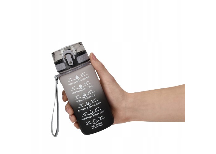 Пляшка для води спортивна 4FIZJO 500 мл 4FJ0627 Grey/Black