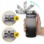 Пляшка для води спортивна 4FIZJO 500 мл 4FJ0627 Grey/Black