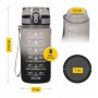 Пляшка для води спортивна 4FIZJO 500 мл 4FJ0627 Grey/Black