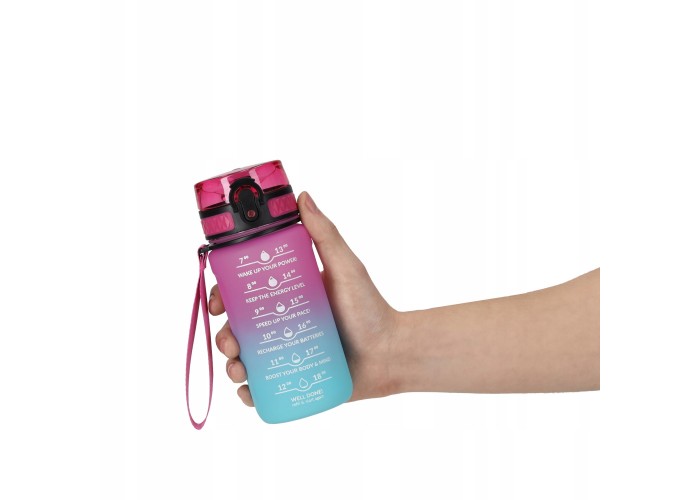 Пляшка для води спортивна 4FIZJO 500 мл 4FJ0628 Pink/Sky Blue