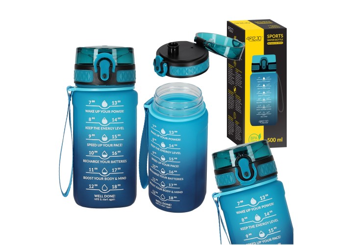 Пляшка для води спортивна 4FIZJO 500 мл 4FJ0629 Sky Blue/Blue