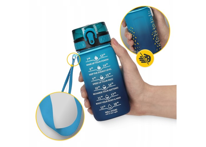 Пляшка для води спортивна 4FIZJO 500 мл 4FJ0629 Sky Blue/Blue