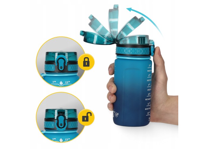 Пляшка для води спортивна 4FIZJO 500 мл 4FJ0629 Sky Blue/Blue