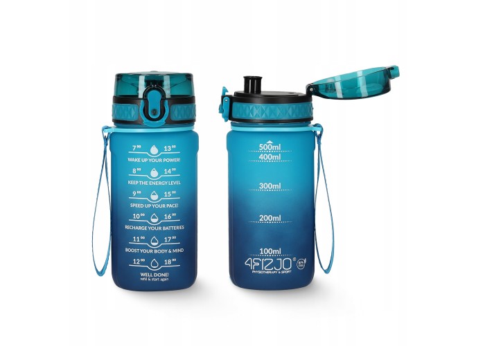 Пляшка для води спортивна 4FIZJO 500 мл 4FJ0629 Sky Blue/Blue