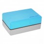 Блок для йоги двоколірний SportVida SV-HK0335 Blue/Grey