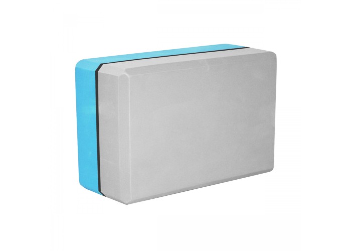 Блок для йоги двоколірний SportVida SV-HK0335 Blue/Grey