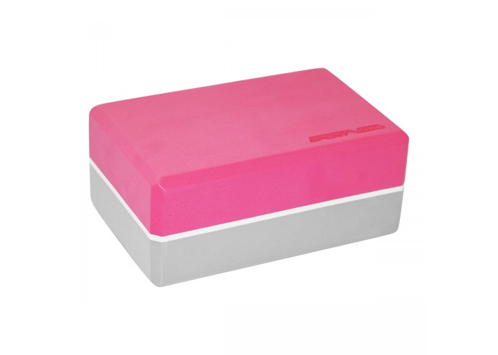 Блок для йоги двоколірний SportVida SV-HK0336 Pink/Grey