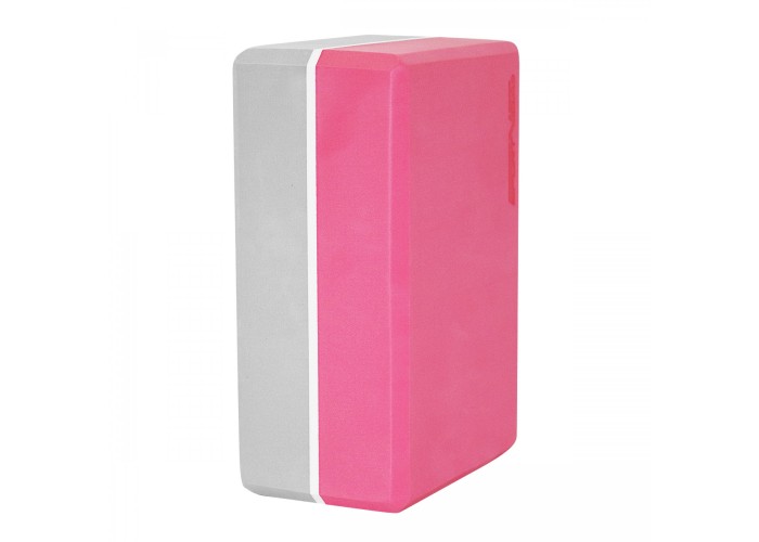 Блок для йоги двоколірний SportVida SV-HK0336 Pink/Grey